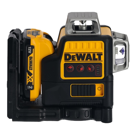 Black DEWALT hard carrying case with yellow accents and handle, suitable for storing tools or accessories.