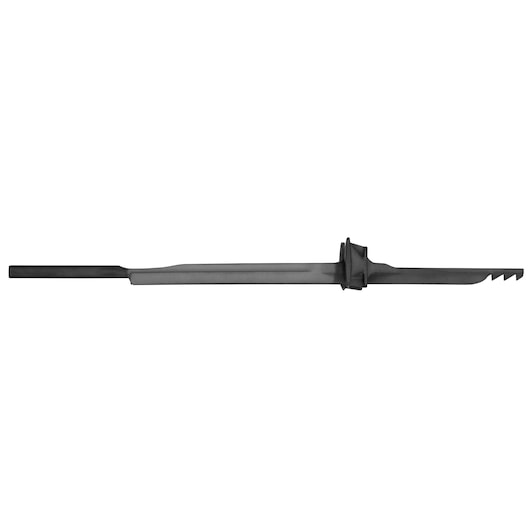 A DEWALT steel concrete nailer drive pin attachment, shown in a horizontal orientation against a white background.