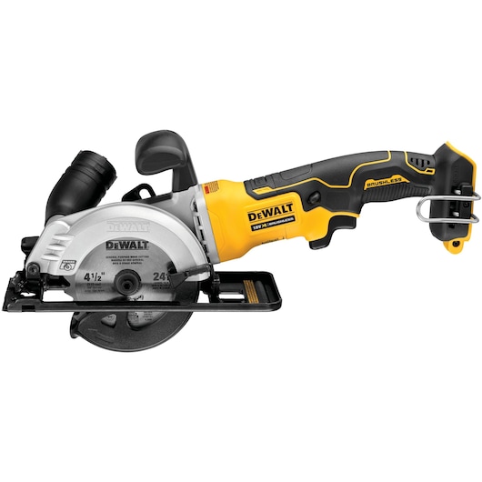 DEWALT DCS571N cordless compact circular saw for woodworking with brushless motor.