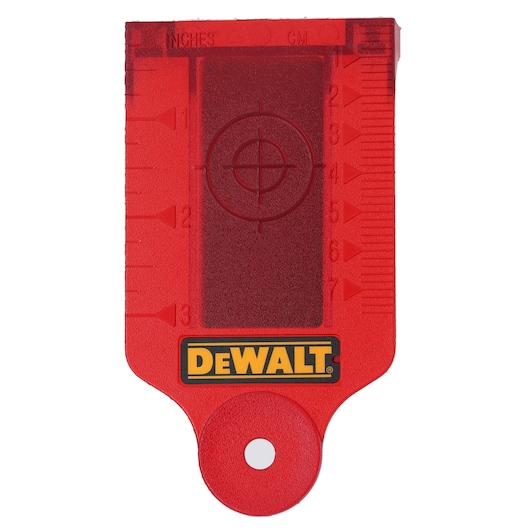 DEWALT red target card, photography category, models DE0730 and DE0730-XJ included.