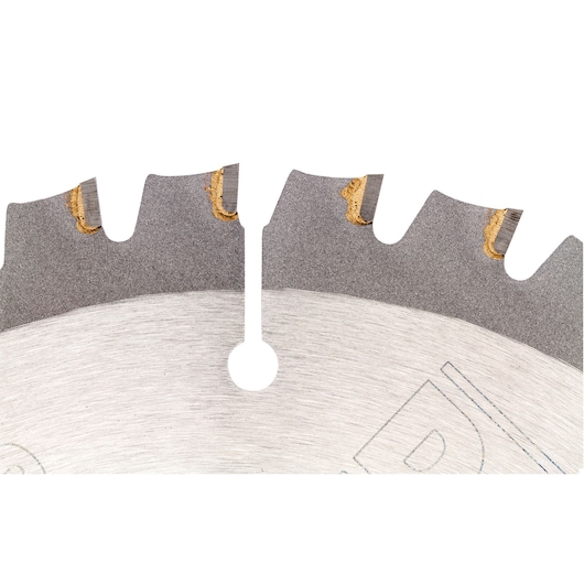 Close-up of DEWALT saw blade teeth, Photography category, SKUs DT1911 and DT1911-QZ.