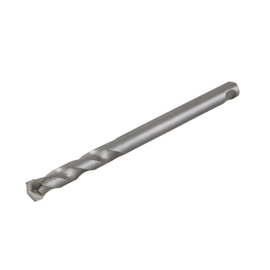 A single DEWALT masonry drill bit with a spiral fluted design and a carbide tip, used for drilling into concrete, stone, or brick.