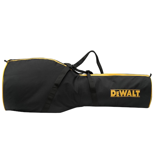A black and yellow DEWALT branded carrying bag with handles, designed for photography equipment.