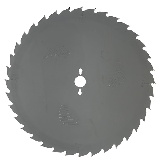 Circular saw blade with sharp teeth, designed for cutting wood or similar materials.