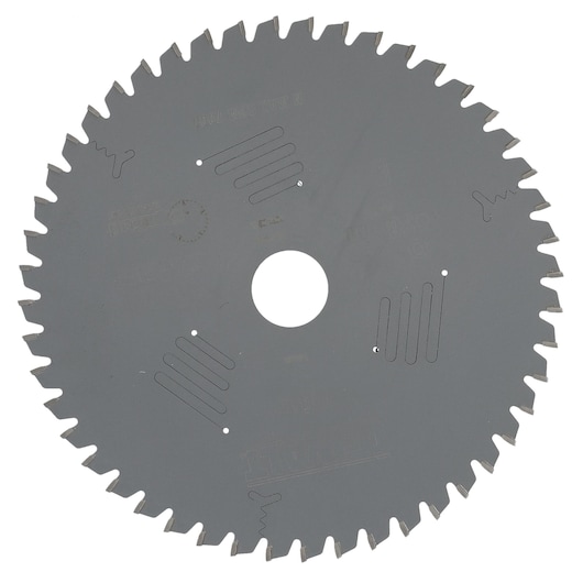 DEWALT DT4320 circular saw blade with sharp teeth for cutting wood and materials, photographed on a white background.