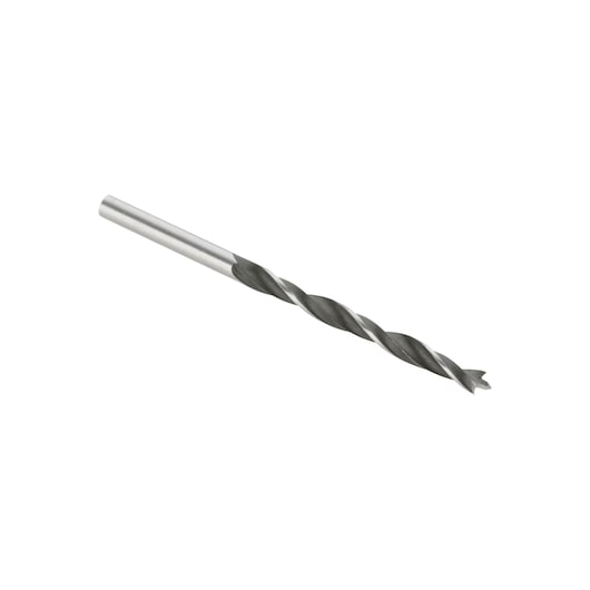 A single DEWALT DT4504 wood drill bit with a silver cylindrical shank and black spiral flutes, shown against a white background.
