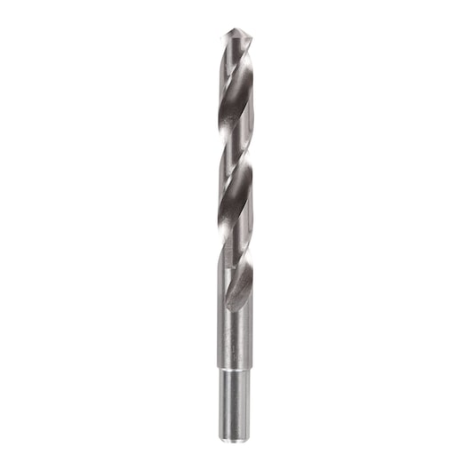 A single metal twist drill bit with a cylindrical shank, designed for use with power drills, photographed on a white background.