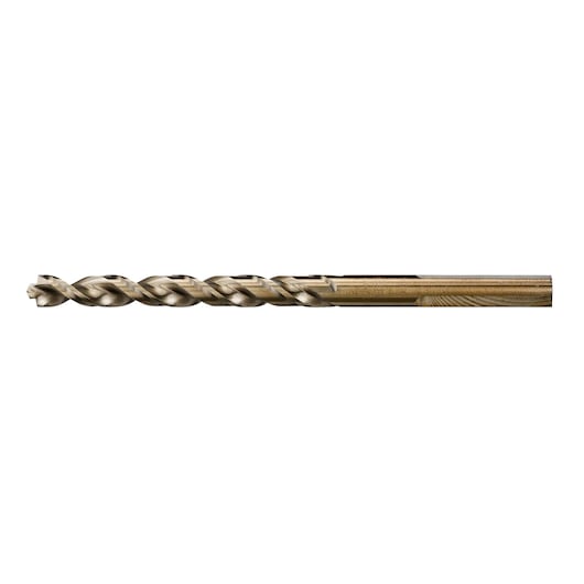 A single DEWALT metal drill bit shown on a white background.