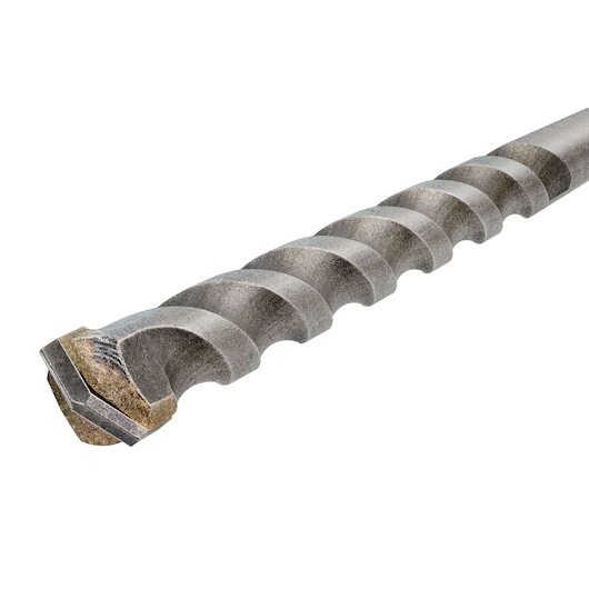 Close-up of a DEWALT DT60004 spiral drill bit with metal tip, shown against a white background.