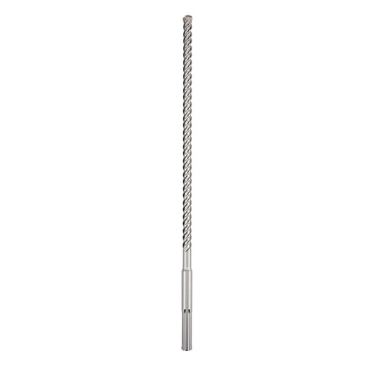 A long DEWALT spiral drill bit designed for heavy-duty masonry drilling, shown vertically on a white background.