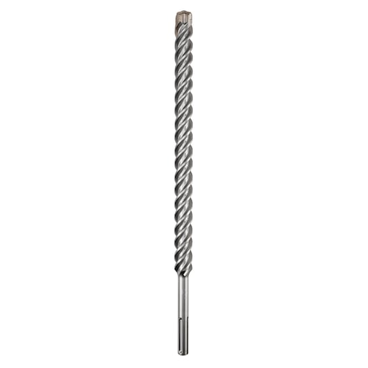 A single long, spiral DEWALT drill bit with a metal tip, designed for masonry or concrete drilling.