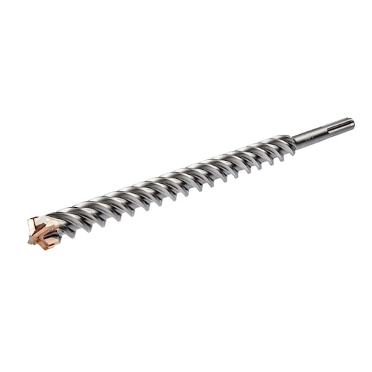 A DEWALT DT60840 masonry drill bit with a spiral design and reinforced tip, suitable for use with hammer drills.