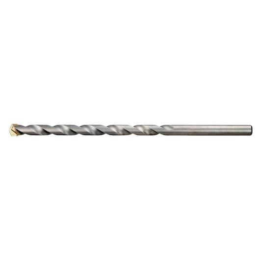 A single silver masonry drill bit with a carbide tip, shown against a white background.