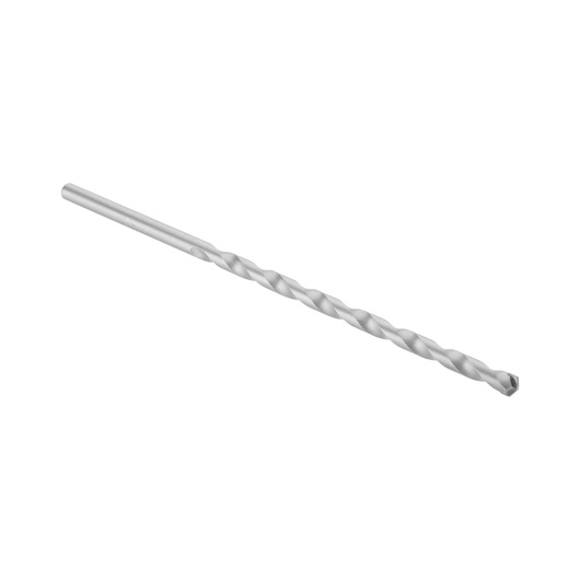 Single metal drill bit with spiral flutes, shown isolated on a white background.