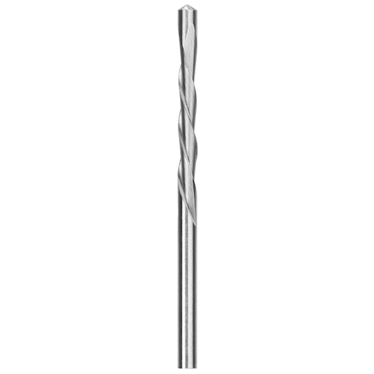 A single metal drill bit with a spiral flute design, shown vertically against a white background.