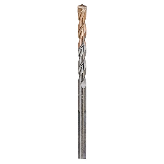 A single DEWALT masonry drill bit with a carbide tip, shown vertically against a white background.