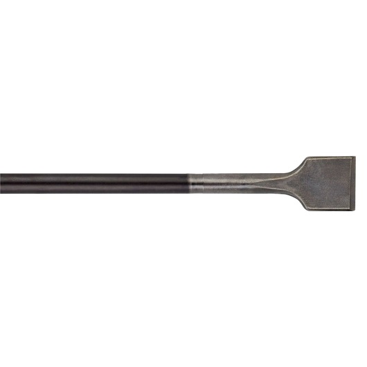 DEWALT DT6984 flat chisel for demolition and masonry work, steel, with a wide blade and cylindrical shank.