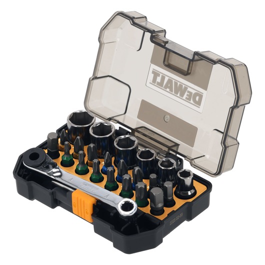 DEWALT x McLaren F1 Team Special Edition 24 Piece Screwdriving & Socket Set open case