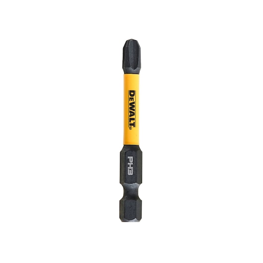 A DEWALT branded screwdriver bit with a yellow shaft, designed for use with PH3 Phillips screws, shown on a plain white background.