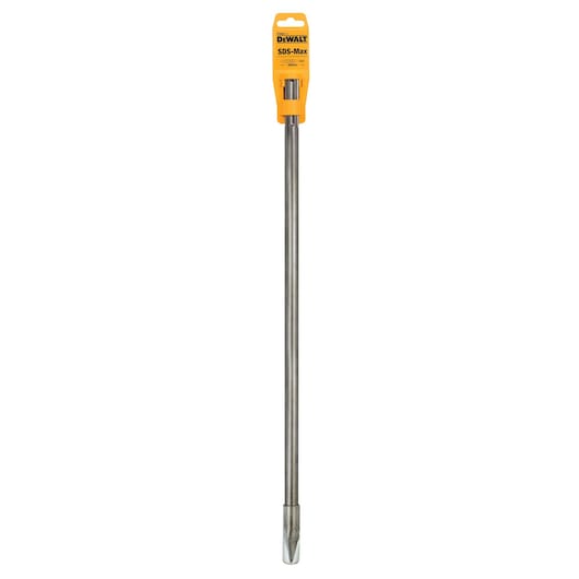 DEWALT SDS-Max drill bit, DT8087, DT8087-QZ, photography category, long metal tool with yellow packaging.