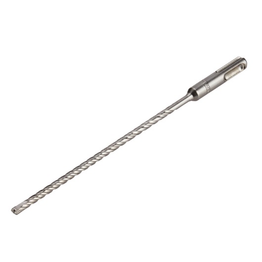 A DEWALT DT8911 long, thin SDS drill bit with a twisted shaft and flat tip, designed for use in rotary hammer drills.