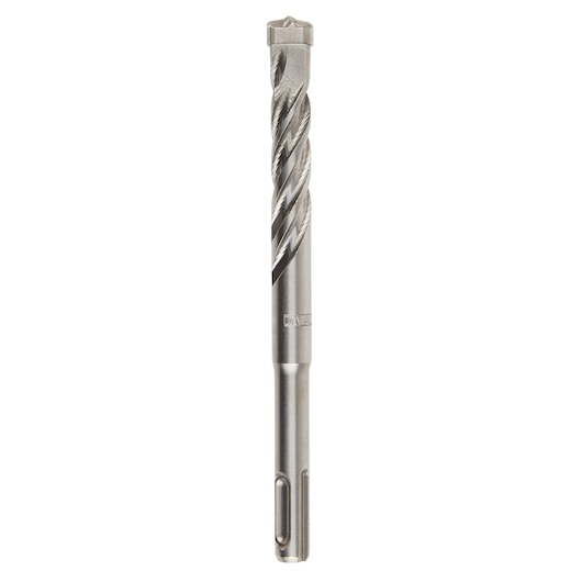 A single DEWALT metal masonry drill bit with a pointed tip and spiral flutes, shown upright on a white background.