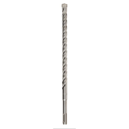 A single DEWALT SDS-Plus rotary hammer drill bit, with a spiral flute design and metallic finish, used for drilling into concrete, masonry, or stone.