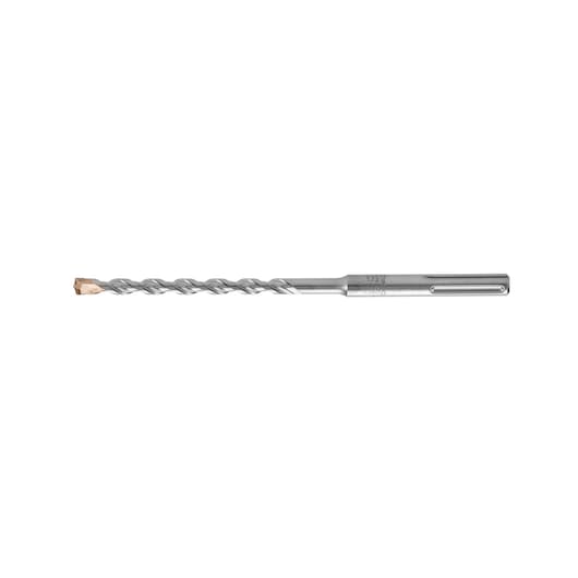 A single metal rotary hammer drill bit with SDS-Plus shank, shown horizontally against a white background.