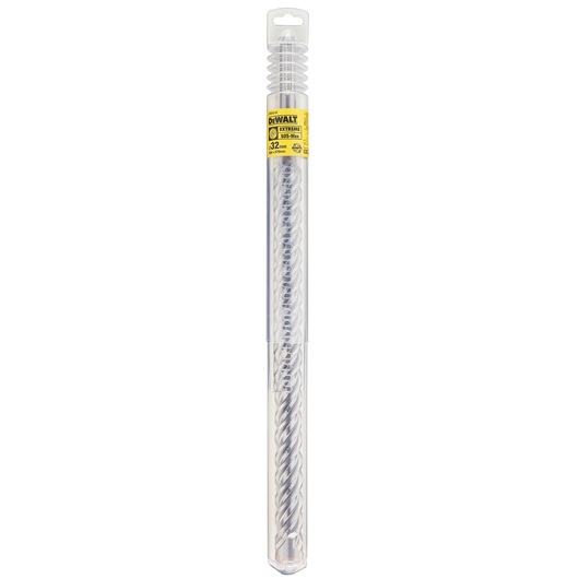 DEWALT DT9435 masonry drill bit in clear plastic packaging, shown vertically with yellow label visible.