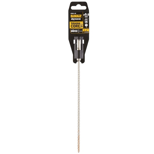 DEWALT DT9511 Tough Core 5.5 mm drill bit in packaging, designed for extreme durability and masonry work.