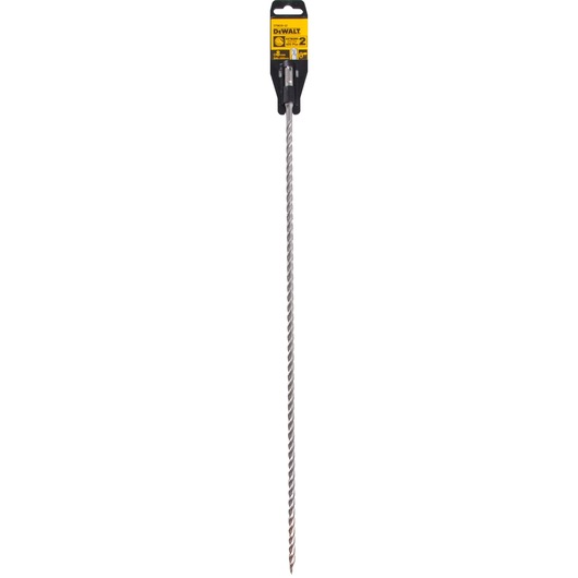 DEWALT DT9535 long spiral masonry drill bit in packaging with yellow label for SDS-plus rotary drills.