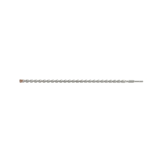 A single long, silver-colored SDS-plus masonry drill bit with a spiral flute design, designed for use with rotary hammer drills.