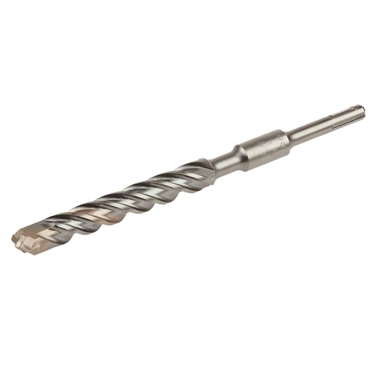 A DEWALT SDS drill bit with a spiral design, photographed on a white background.