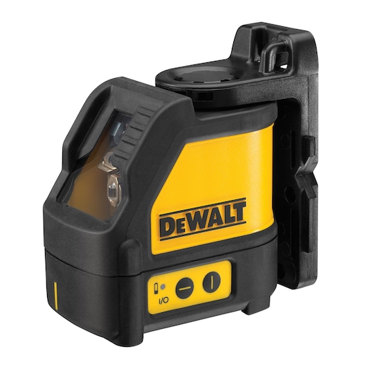 DEWALT DW088KD yellow and black self-leveling cross line laser tool with control buttons.