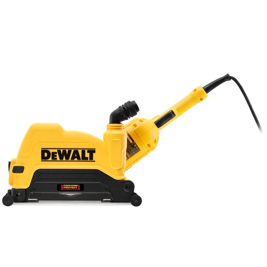 A DEWALT branded yellow power tool, specifically a wall chaser, with a long handle and attached cord. The product has the DEWALT logo prominently displayed on its side.