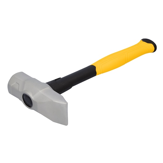 A DEWALT hammer with a yellow and black handle and a heavy-duty metal head, designed for professional use.