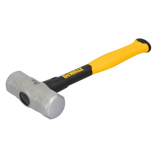 A DEWALT sledgehammer with a yellow and black handle and a silver metal head, shown against a white background.