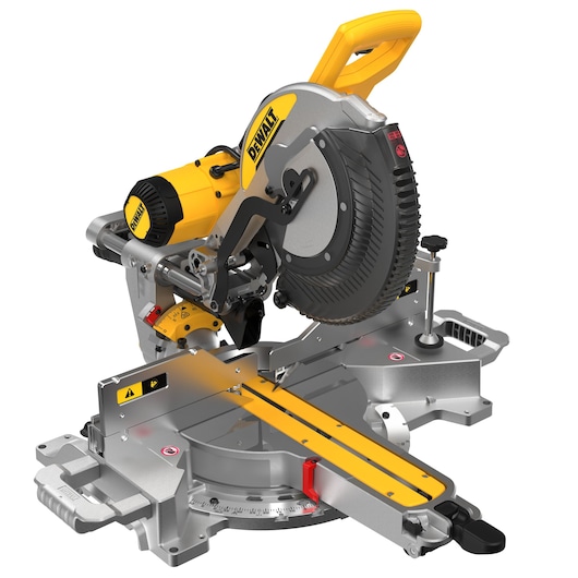 DEWALT mitre saw for photography, models DWS780 and DWS780KIT shown.