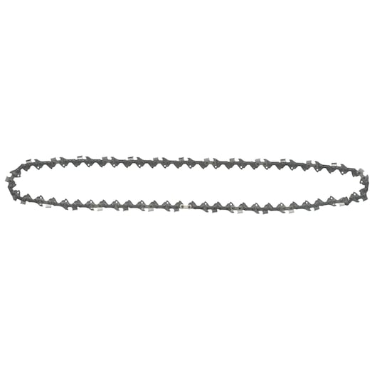 A DEWALT chainsaw chain, shown in a looped position on a white background.