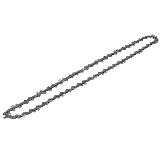 A DEWALT chainsaw chain displayed on a white background.