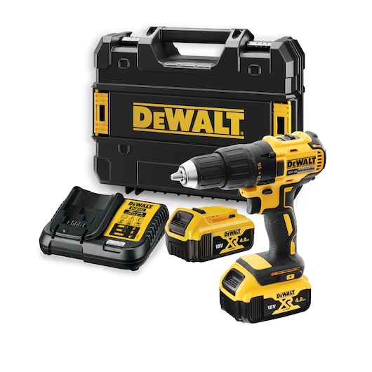 18V XR Kompakt Drill børsteløs, 2 x 4.0 Ah