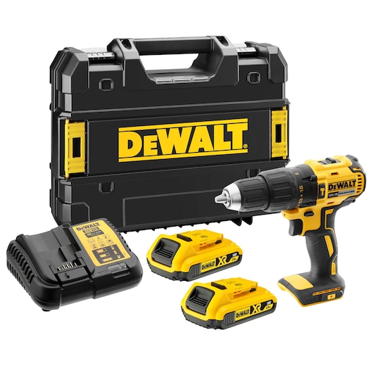 18V XR Børsteløs og kompakt drill (2 X 2 Ah)