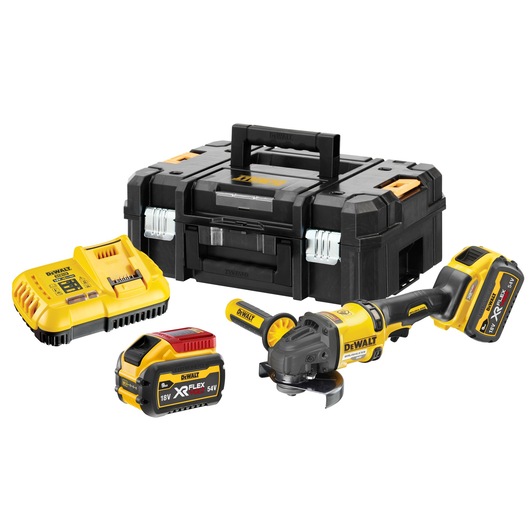54V XR FLEXVOLT 125 mm vinkelsliper - 2 x 9 Ah