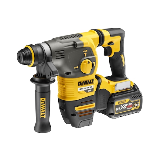 54V XR Flexvolt børsteløs borhammer med 3 funksjonsvalg - 2 x 6.0 Ah