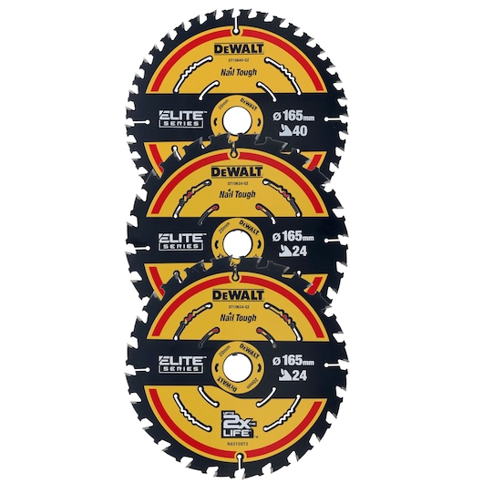 x3 ELITE CSB blades including 2 x DT10640-OZ blades and x1 DT10624-OZ blade