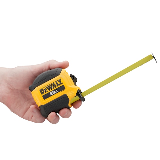 8 metres compact tapes 
Front View Finger Brake